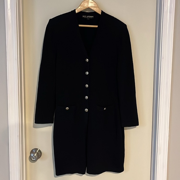 St. John knee-length knit blazer Cardigan, size 8 - Picture 11 of 15